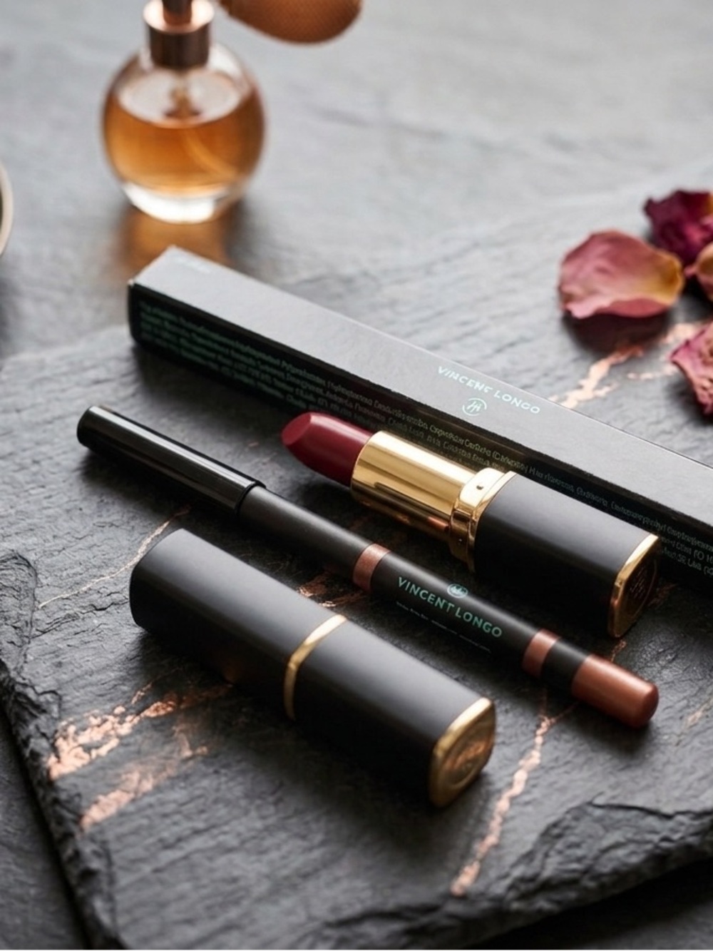 Vincent Longo Deep Rose Lipstick - Luxurious Cream Finish